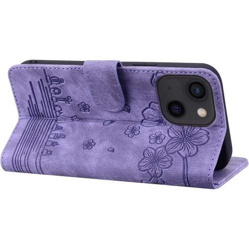 Étui à rabat pour iPhone 13, étui à fermeture magnétique en cuir de polyuréthane de qualité supérieure avec support à rabat