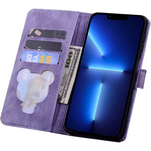 Étui à rabat pour iPhone 13, étui à fermeture magnétique en cuir de polyuréthane de qualité supérieure avec support à rabat