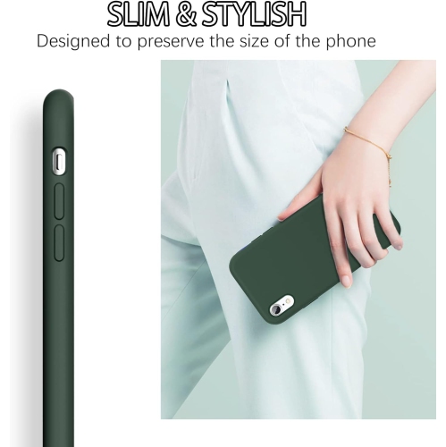 iPhone XR Case,Liquid Silicone Soft Gel Rubber Slim Cover with Microfiber Cloth Lining Cushion Shockproof Full