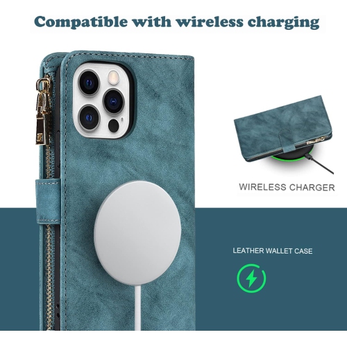 etui iPhone 14 Pro Case Wallet with Card Holder,iPhone 14 Pro Phone case for Women,Crossbody Zipper Wallet