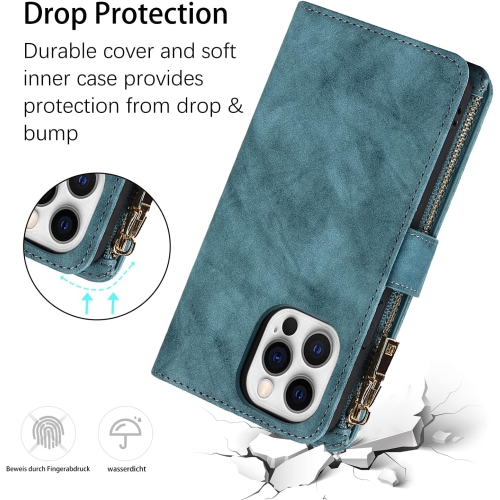 etui iPhone 14 Pro Case Wallet with Card Holder,iPhone 14 Pro Phone case for Women,Crossbody Zipper Wallet