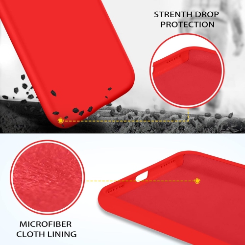 iPhone X Case, iPhone Xs Case, Liquid Silicone Slim Cover with Microfiber Cloth Lining Cushion Shockproof Full