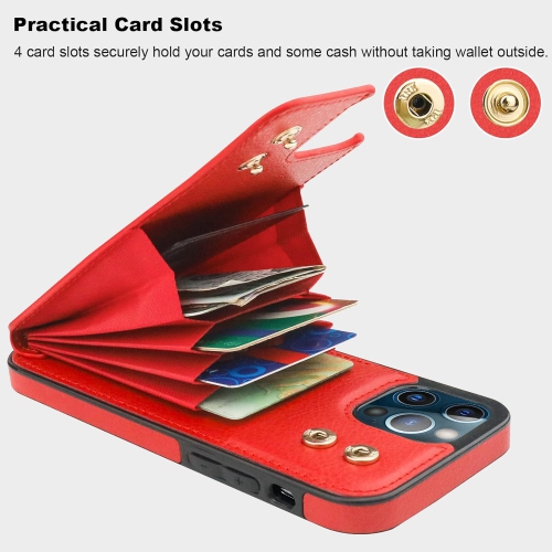 Compatible with iPhone 12 Pro Max Case Wallet with Card Holder, 360°Rotation Finger Ring Holder Kickstand