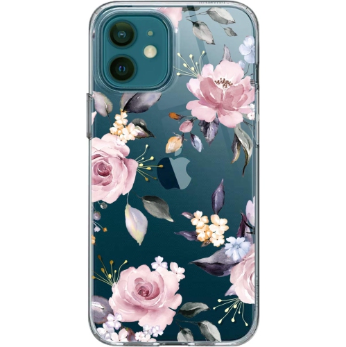 GENERIC  Iphone 12 Case, Iphone 12 Pro Case With Flowers, for Girly Women, Shockproof Floral Pattern Hard Back Cover