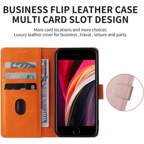 iPhone SE 2022 Case iPhone SE 2020 Case iPhone 8 Case iPhone 7 Case Genuine Leather Flip Anti-Theft RFID
