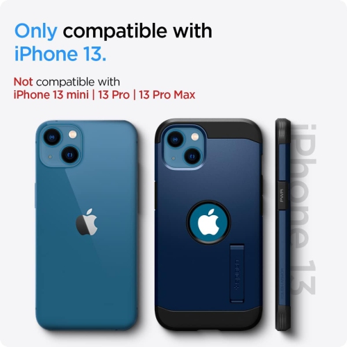 Tough Armor [Extreme Protection Tech] conçu pour l'étui iPhone 13 - Bleu marine