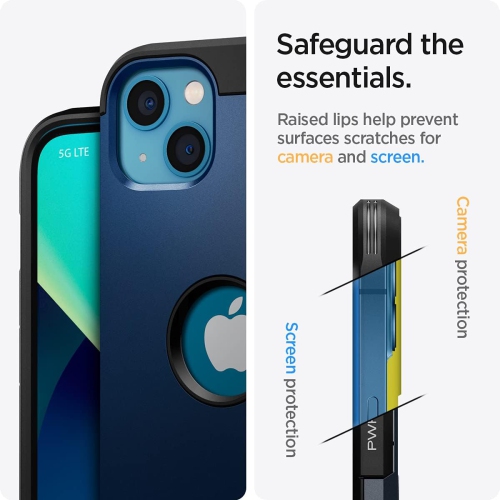 Tough Armor [Extreme Protection Tech] conçu pour l'étui iPhone 13 - Bleu marine