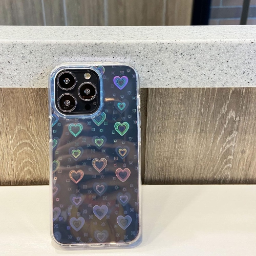 Compatible avec l'étui iPhone 13 Pro, le coeur scintillant transparent en TPUR souple et flexible et le polycarbonate rigide