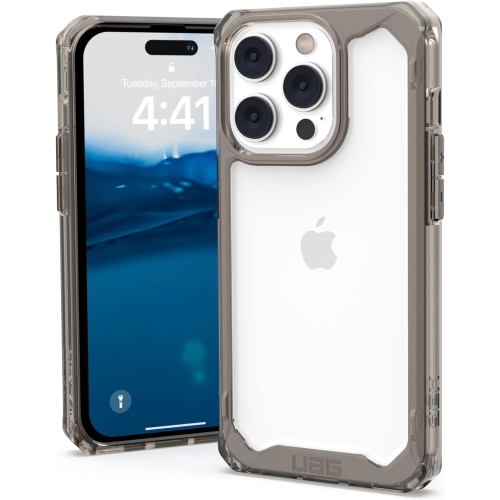 Image 1 de 5.. UAG conçu pour iPhone 14 Pro Case, gris cendré, étui protecteur mince, léger, antichoc, transparent, 6,1 po de Plyo