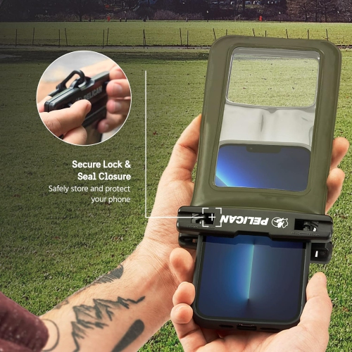 Pelican Marine - IP68 Waterproof Phone Pouch/Case - Floating Waterproof Phone Case - iPhone 14 Pro Max/