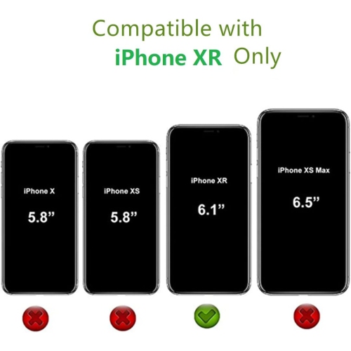 Crossbody Wallet for iPhone XR Case with Adjustable Lanyard Strap Credit Card Holder 6.1",PU Leather Handbag