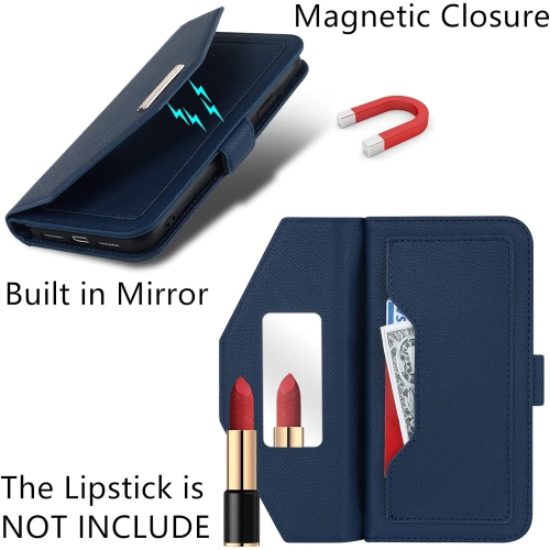 Crossbody Wallet for iPhone XR Case with Adjustable Lanyard Strap Credit Card Holder 6.1",PU Leather Handbag