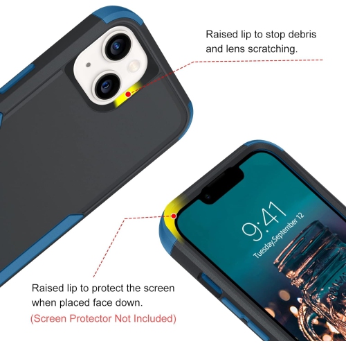 iPhone 13 Case, iPhone 13 Cases Heavy Duty 3 in 1 Full Body Rugged Non Slip Shockproof Hybrid Hard PC Soft TPU