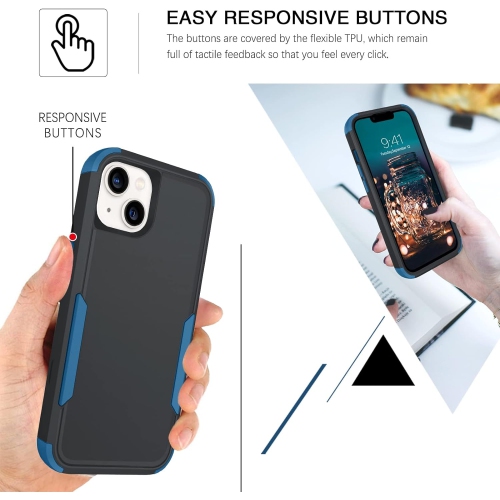 iPhone 13 Case, iPhone 13 Cases Heavy Duty 3 in 1 Full Body Rugged Non Slip Shockproof Hybrid Hard PC Soft TPU