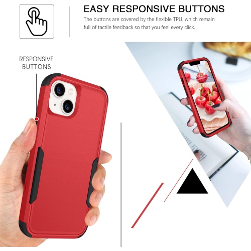 iPhone 13 Case, iPhone 13 Cases Heavy Duty 3 in 1 Full Body Rugged Non Slip Shockproof Hybrid Hard PC Soft TPU