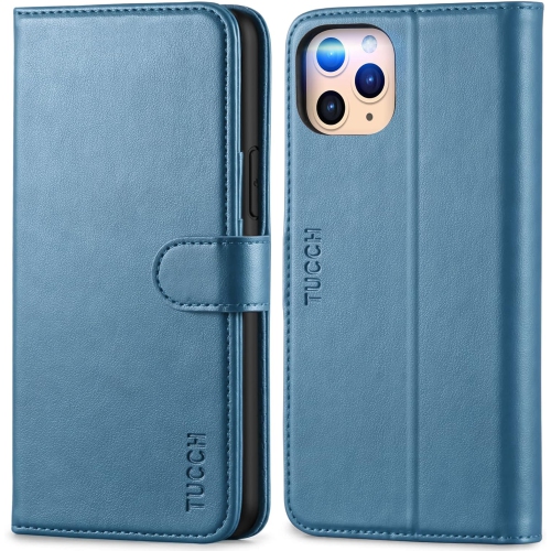 iPhone 11 Pro Case, iPhone 11 Pro Wallet Case RFID Protective + Auto Wake Sleep Card Slots Kickstand Magnetic