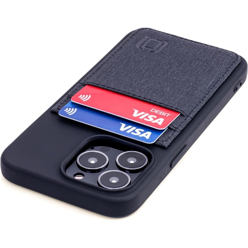 Wallet Case for iPhone 13 Pro with Liquid Silicone Shell, Built-in Metal Plate for Magnetic Mounting & 2 Credit