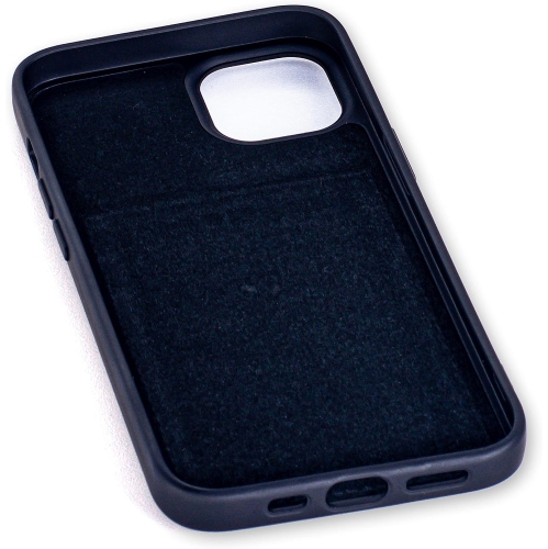 Wallet Case for iPhone 13 Pro with Liquid Silicone Shell, Built-in Metal Plate for Magnetic Mounting & 2 Credit