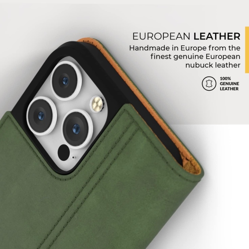 iPhone 14 Pro Vintage Wallet || Genuine Leather Wallet Phone Case || Real Leather with Viewing Stand & 3 Card