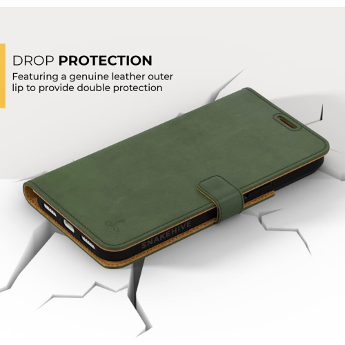 iPhone 14 Pro Vintage Wallet || Genuine Leather Wallet Phone Case || Real Leather with Viewing Stand & 3 Card