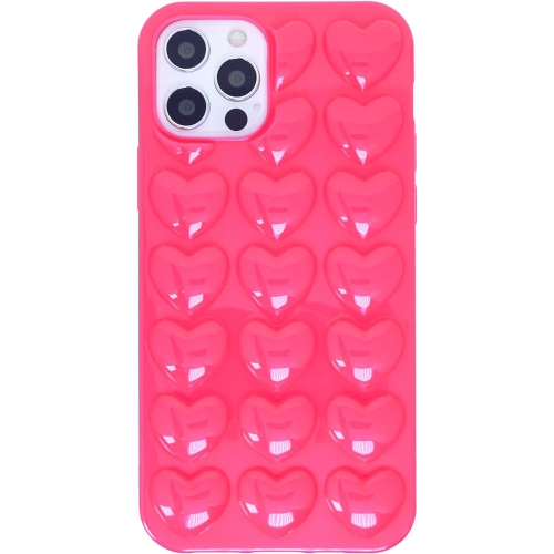 GENERIC  Iphone 12 Pro/iphone 12 Case for Women, 3D Pop Bubble Heart Kawaii Gel Cover, Cute Girly for Iphone12