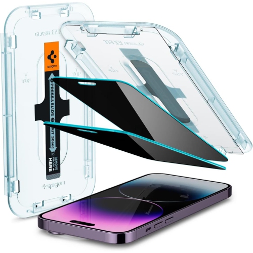 Tempered Glass Screen Protector [GlasTR EZ FIT - Privacy] Designed for iPhone 14 Pro Max [Case Friendly] - 2