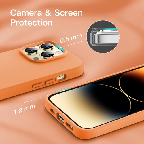 Silicone Case for iPhone 14 Pro 6.1-Inch, Silky-Soft Touch Full-Body