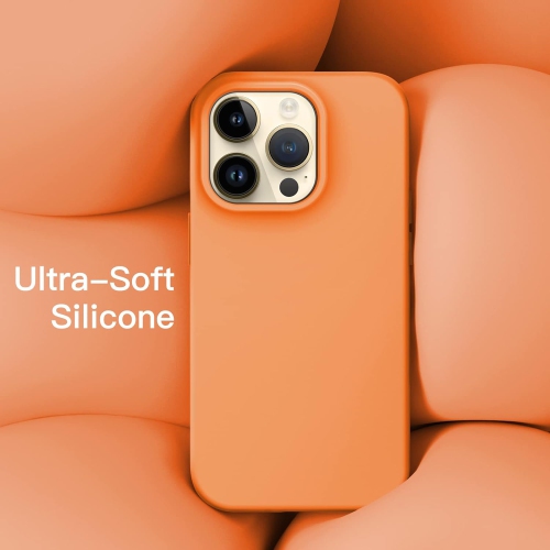 Silicone Case for iPhone 14 Pro 6.1-Inch, Silky-Soft Touch Full-Body