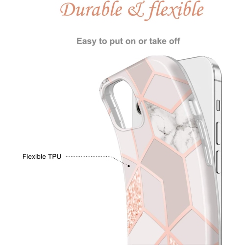 iPhone 12 Pro Max Case Bling Glitter Sparkle Marble Design Clear Bumper TPU Soft Rubber Silicone Cover Phone