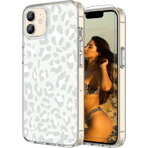 GENERIC  for Iphone 12 Case/iphone 12 Pro Case Leopard, [Personality On Phone Case] With Screen Protector, Tpu Bumper