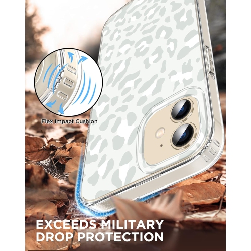 for iPhone 12 Case/iPhone 12 Pro Case Leopard, [Personality on Phone Case] with Screen Protector, TPU Bumper