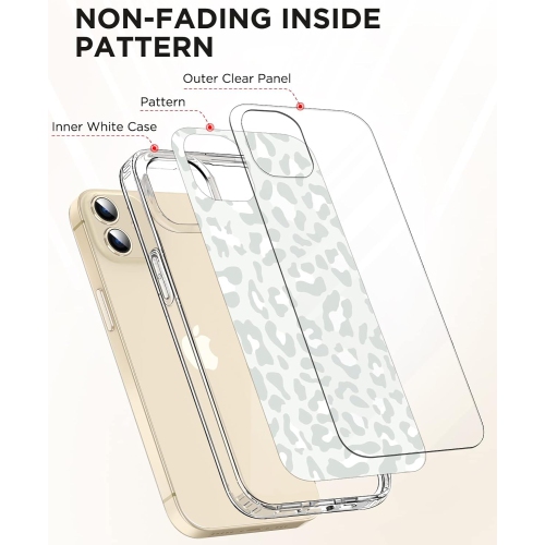 for iPhone 12 Case/iPhone 12 Pro Case Leopard, [Personality on Phone Case] with Screen Protector, TPU Bumper