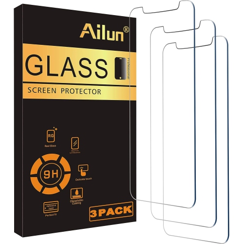 Protecteur d'écran en verre pour iPhone 12 Pro Max de 2020 6,7&nbsp;po, paquet de 3, verre trempé compatible avec les étuis