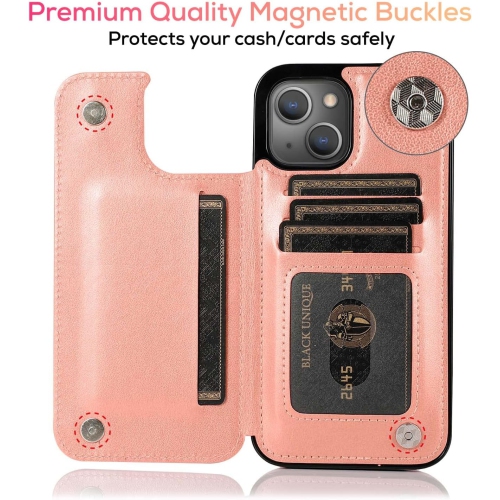 for iPhone 14 Plus Case, Embossed Butterfly Wallet Phone Case with Card Holder, Kickstand and Magnetic Closure -