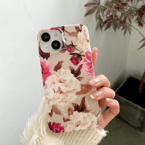 iPhone 14 Case Clear with Design, Cute Flower Floral Design for Women Girls Hard Back and Soft Bumper Shockproof