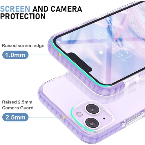 Compatible with iPhone 14 Plus Case Clear Thin Slim Crystal Transparent Cover Shockproof Bumper Case