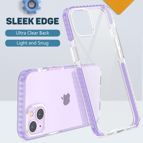 Compatible with iPhone 14 Plus Case Clear Thin Slim Crystal Transparent Cover Shockproof Bumper Case