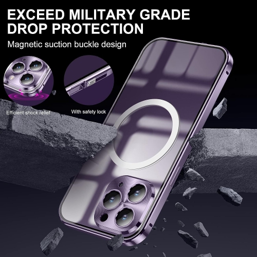 Case for iPhone 14 Pro Max, 360 Degree Double-sided Protection Compatible with Magsafe Magnetic Adsorption