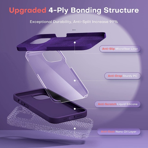 [5 in 1] for iPhone 14 Plus Case, 2X Screen Protector + 2X Camera Lens Protector, [Anti-Scratch] [Drop