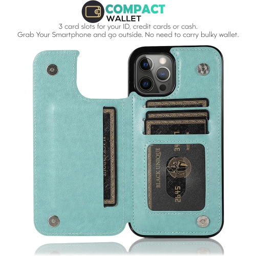 for iPhone 11 Pro Case, Embossed Butterfly Wallet Phone Case with Card Holder, Kickstand and Magnetic Closure -