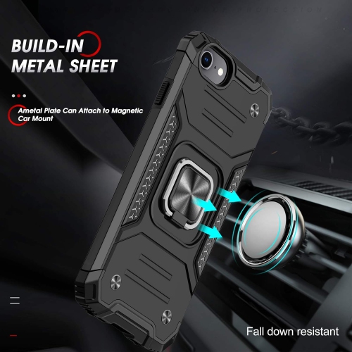 for iPhone SE 2022 Case: iPhone SE 2020, iPhone 8/7 Case, iPhone 6/6s Case Case with 2 Pack Tempered Glass Screen