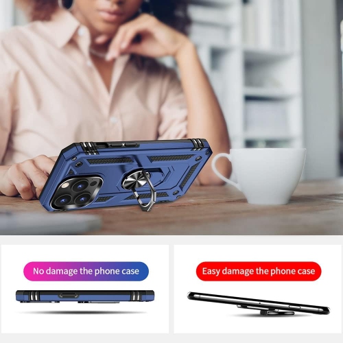 for iPhone 14 Pro Case, iPhone 14 Pro Phone Case with HD Screen Protector, [Military Grade 16ft. Drop Tested] Ring