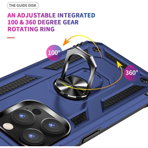 for iPhone 14 Pro Case, iPhone 14 Pro Phone Case with HD Screen Protector, [Military Grade 16ft. Drop Tested] Ring