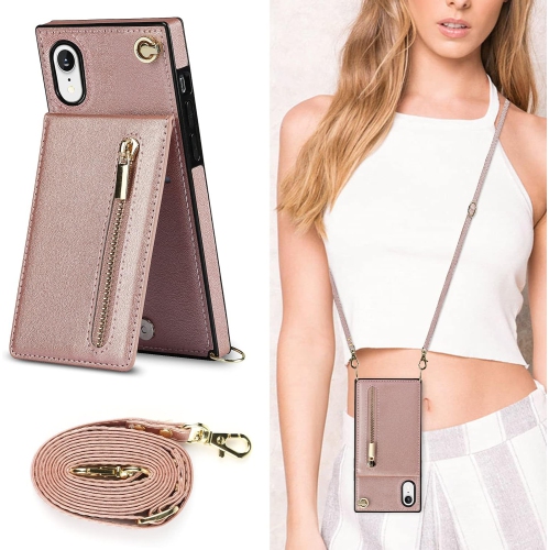 Crossbody Phone Case for iPhone XR Case with Card Holder for Women,iPhone XR Case Wallet with Strap Lanyard