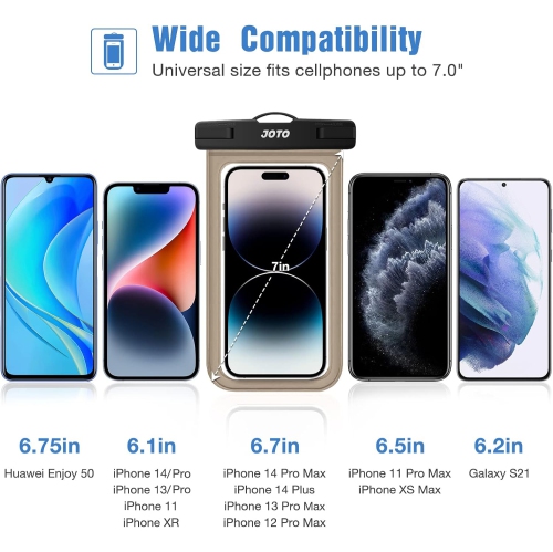 Universal Waterproof Pouch Cellphone Dry Bag Case for iPhone 14 13 Plus Pro Max Mini, 12 11 Pro Max Xs Max XR X 8