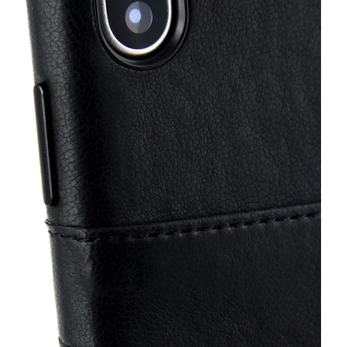 Exec Wallet Case for iPhone X/XS: Slim Vintage Synthetic Leather Card Case with 2 Card Holder Slots, Simple