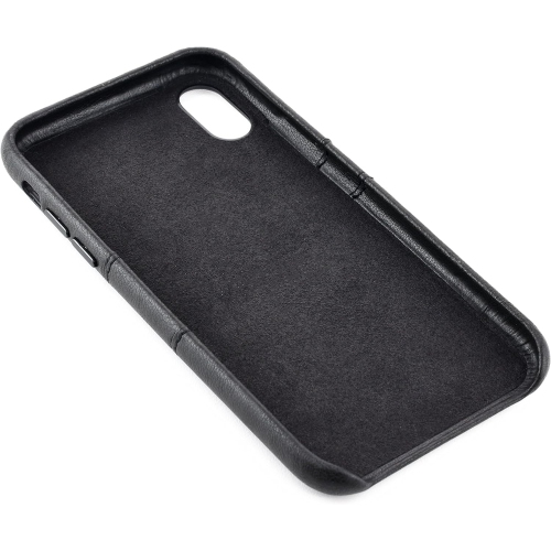 Exec Wallet Case for iPhone X/XS: Slim Vintage Synthetic Leather Card Case with 2 Card Holder Slots, Simple