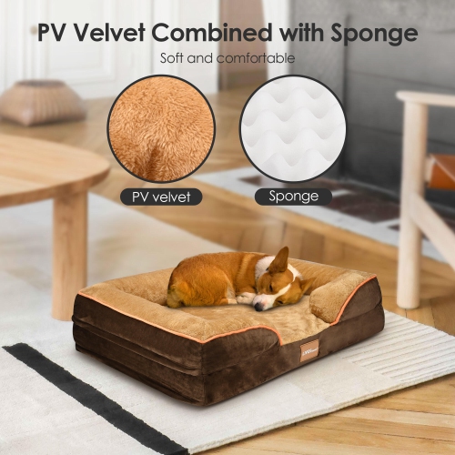 Waterproof Dog Bed Sofa With Removable Washable Cover, Pet Sofa for Dogs Cozy Sleeping Mat