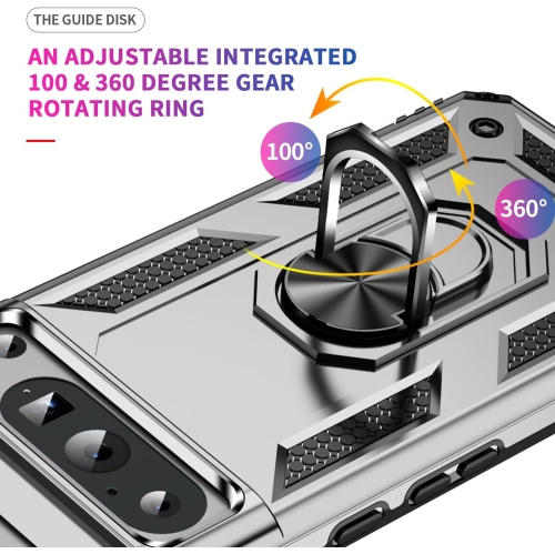 XCRS Dual-Layer Slim Design Armor Protection Cover, Built-in Magnetic Ring with Kickstand Case for Google Pixel 8 Pro 2023