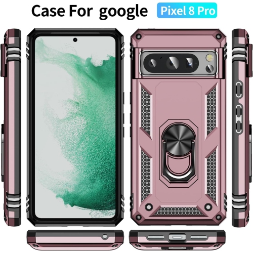 XCRS – Étui protecteur Armor double couche, anneau magnétique intégré avec béquille pour Pixel 8 Pro de Google 2023